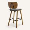 Dorsa II bar stool, Gray Hron Leather