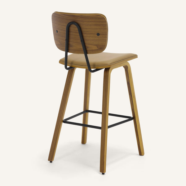 Dorsa II bar stool, Mud Hron Leather