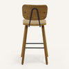 Dorsa II bar stool, Mud Hron Leather