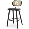 Dorsa III counter stool in Black Hron Leather