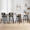 Dorsa III counter stool in Black Hron Leather