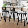 Dorsa III counter stool in Black Hron Leather