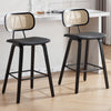 Dorsa III counter stool in Black Hron Leather