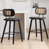 Dorsa III counter stool in Black Hron Leather