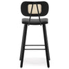 Dorsa III counter stool in Black Hron Leather