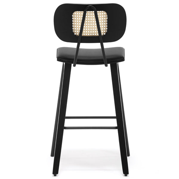 Dorsa III counter stool in Black Hron Leather