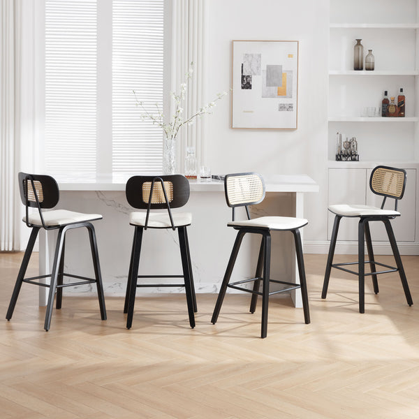 Dorsa III counter stool in Cream Hron Leather