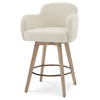 Duzaly Counter Stool in Beige Fiano Fabric