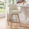 Duzaly Counter Stool in Beige Fiano Fabric