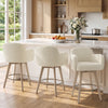 Duzaly Counter Stool in Beige Fiano Fabric