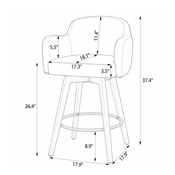 Duzaly Counter Stool Dimensions