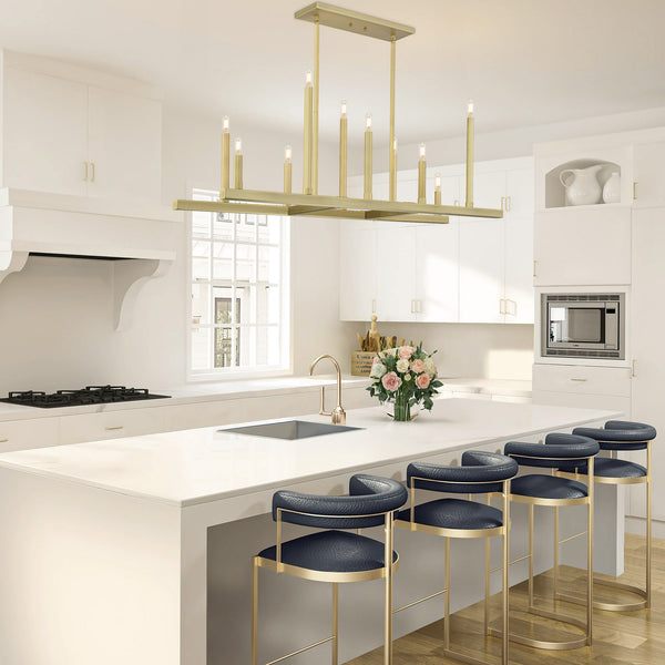 Elbling chandelier light, Gold