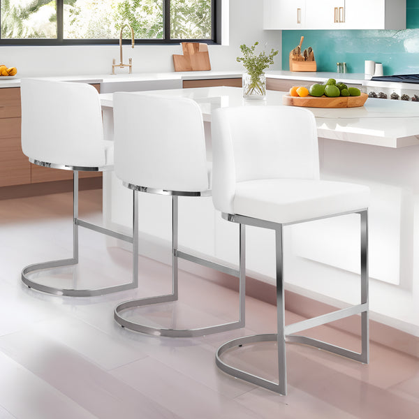 Embrapa bar stool, Cream Hron Leather