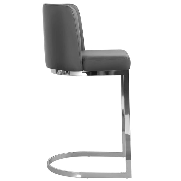 Embrapa bar stool, Gray Hron Leather