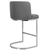 Embrapa bar stool, Gray Hron Leather