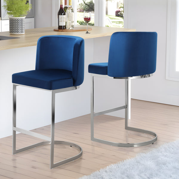 Embrapa bar stool, Lake Azal Velvet