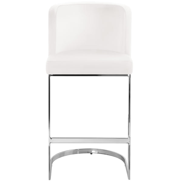 Embrapa bar stool, White Azal Velvet