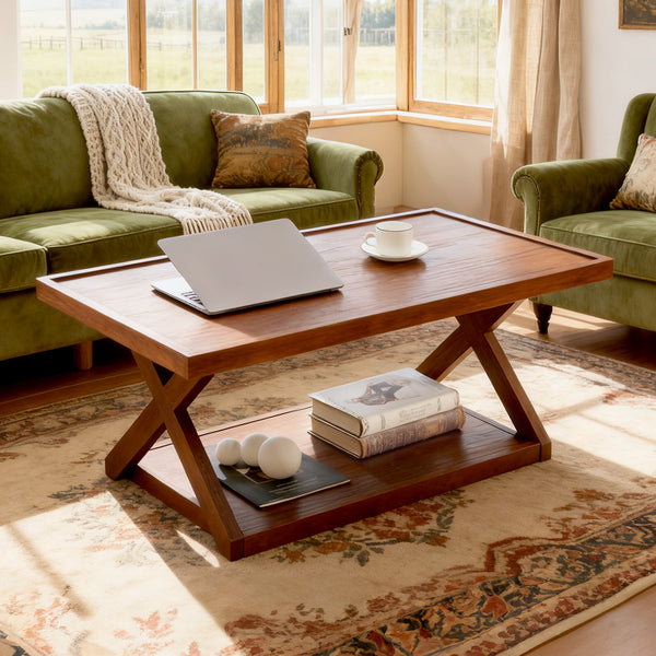 Emei Coffee Table in Brown Oak