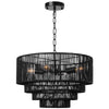 Furmint chandelier light, Black