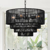Furmint chandelier light, Black
