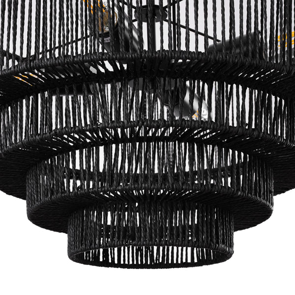 Furmint chandelier light, Black