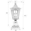Galotta post light dimensions