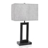 Gamaret table lamp, Gray Shade-Black Base