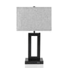 Gamaret table lamp, Gray Shade-Black Base