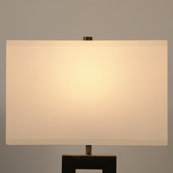 Gamaret table lamp, White Shade-Black Base