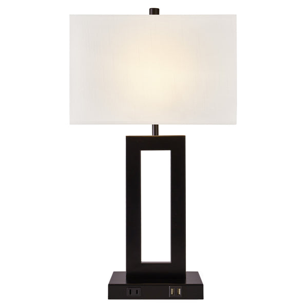Gamaret table lamp, White Shade-Black Base