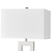 Gamaret table lamp, White Shade-Nickel Base