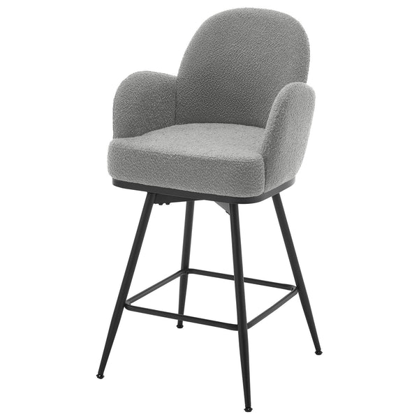 Gamay bar stool, Gray Sacy Fabric