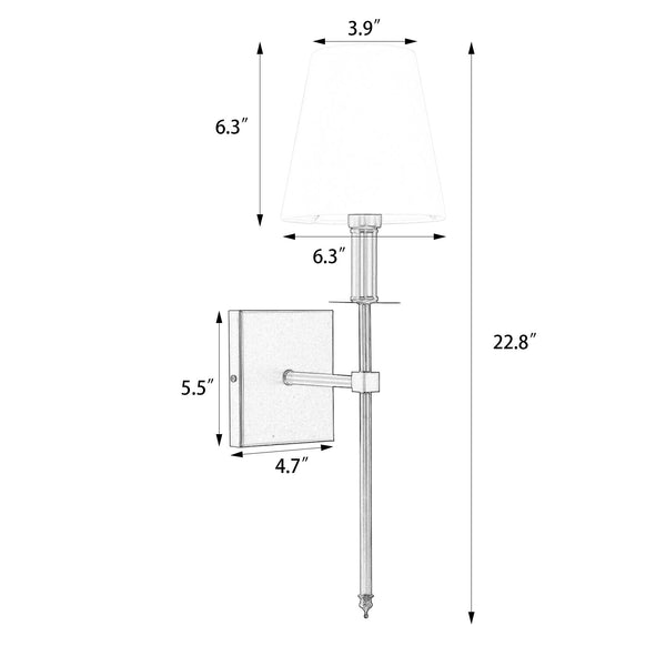 Garanoir wall sconce dimensions