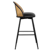 Giallo bar stool, Black Ribol Leather/Bar Height