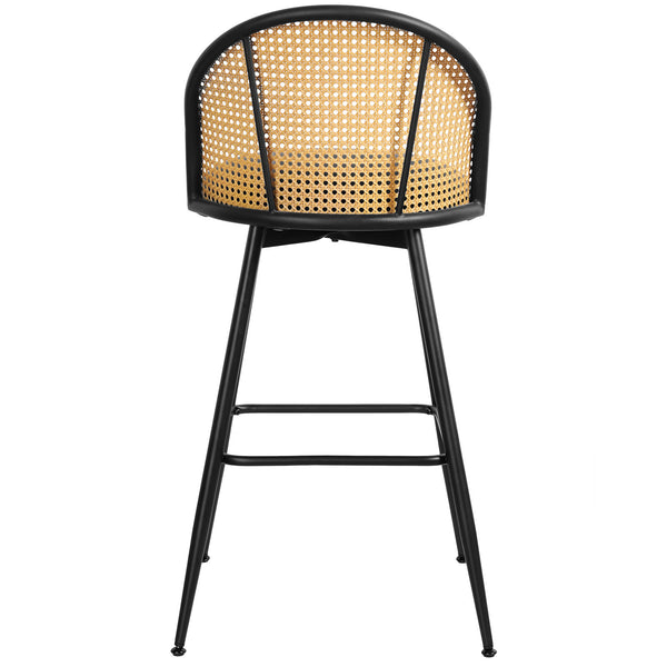 Giallo bar stool, Black Ribol Leather/Bar Height