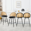Giallo bar stool, Black Ribol Leather/Counter Height