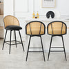 Giallo bar stool, Black Ribol Leather/Counter Height