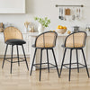 Giallo bar stool, Black Ribol Leather/Counter Height