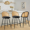 Giallo bar stool, Black Ribol Leather/Counter Height