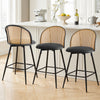 Giallo bar stool, Black Ribol Leather/Counter Height