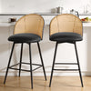 Giallo bar stool, Black Ribol Leather/Counter Height