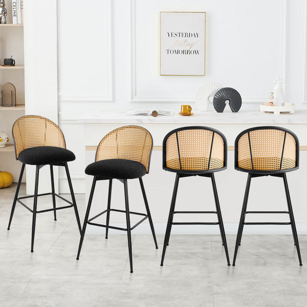 Giallo bar stool, Black Sacy Fabric/Bar Height