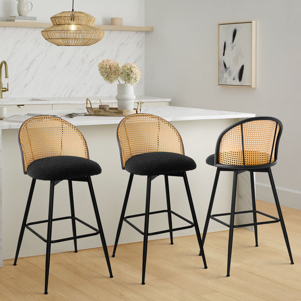 Giallo bar stool, Black Sacy Fabric/Bar Height