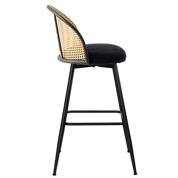 Giallo bar stool, Black Sacy Fabric/Bar Height