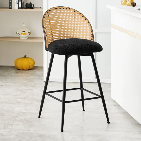 Giallo bar stool, Black Sacy Fabric/Counter Height