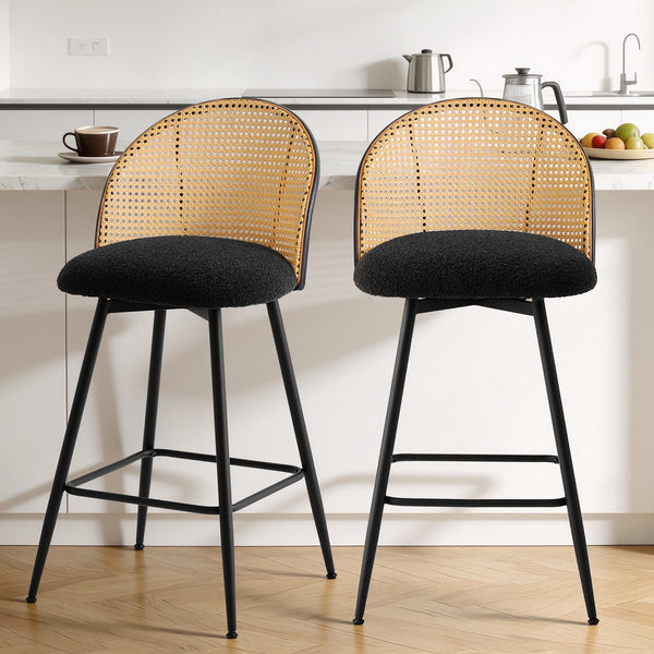 Giallo bar stool, Black Sacy Fabric/Counter Height