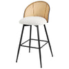 Giallo bar stool, Cream Ribol Leather/Bar Height