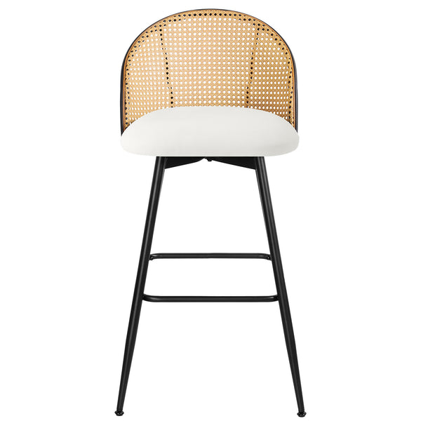 Giallo bar stool, Cream Ribol Leather/Bar Height