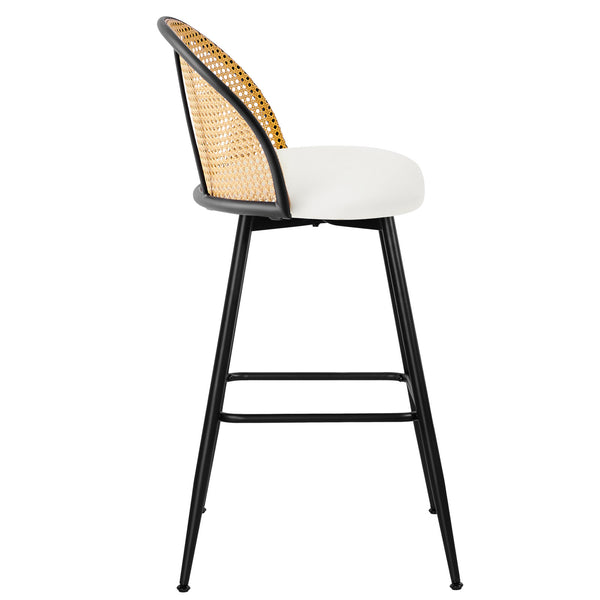 Giallo bar stool, Cream Ribol Leather/Bar Height