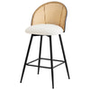 Giallo bar stool, Cream Ribol Leather/Counter Height